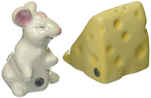 Westland Giftware Mouse Hugging Cheese Salt and Pepper Shakers