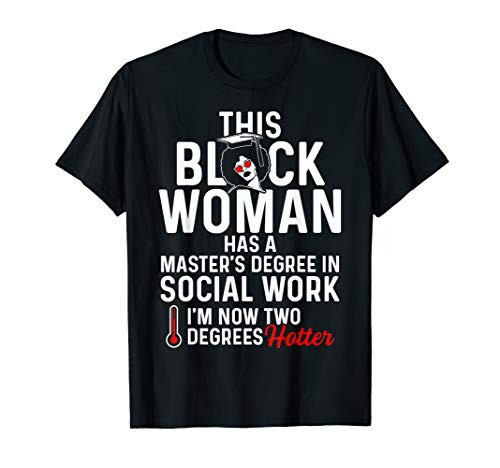 Black Queen MSW Social Work Degrees Masters Graduation T-Shirt