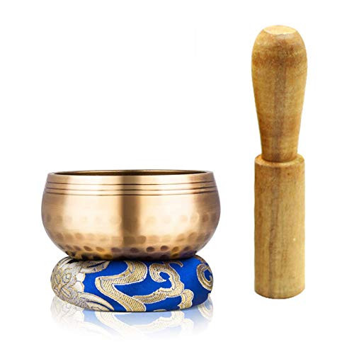 3.35'' Singing Bowl Set FantasyDay Meditation Sound Bowl with Hand Sewn Cushion wooden Striker Gift Box - Meditation Relaxation Kit for Yoga Holistic Healing Calming Mindfulness Anxiety Relief