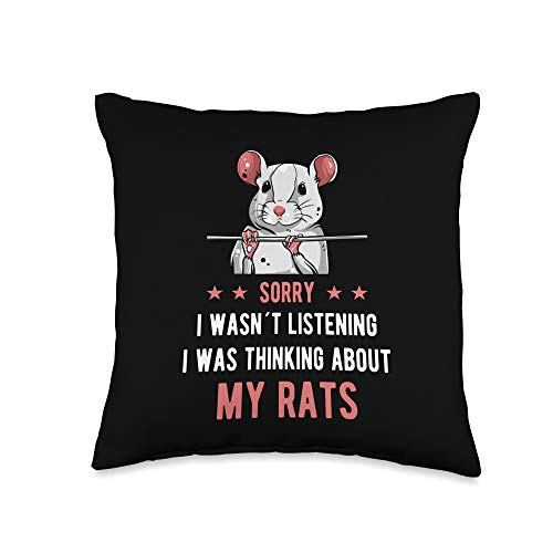 Cute Rat Mouse Rats Lover Gifts Sorry I WASN´t Listening Crazy Rat Lady Men Pet Throw Pillow 16x16 Multicolor Cute Rat Mouse Rats Lover Gifts Sorry I WASN´t Listening Crazy Rat Lady Men Pet Throw Pillow 16x16 Multicolor