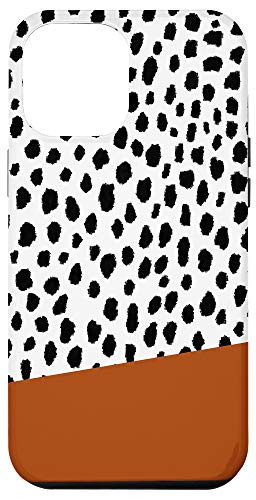 iPhone 12 Pro Max Dalmatian Polka Dot Spots with Burnt Orange Stripe Case