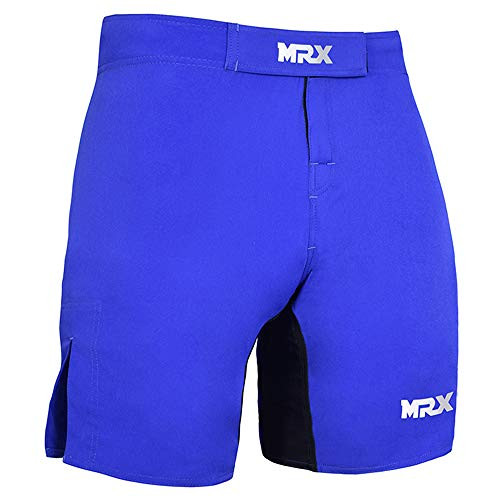 MMA BJJ Unisex Training UFC Cage Fighting Grappling Martial Arts Boxing Muay Thai Wrestling Shorts Blue Large