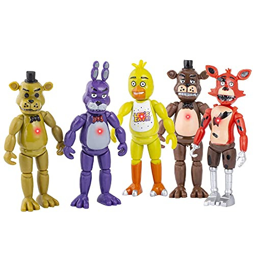 Inspired by Five Nights at Freddys - New 2021 FNAF Action Figures - Action Figure Toy Set of 5 PCS - Toy Dolls for All Kids - Toys Gifts - 6 inches