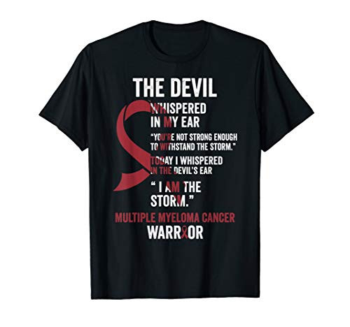 The Devil- Multiple Myeloma Cancer Awareness Support Ribbon T-Shirt The Devil- Multiple Myeloma Cancer Awareness Support Ribbon T-Shirt