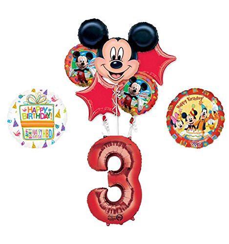 Mickey Mouse and Friends 3rd Birthday Party Supplies and Balloon Decorations