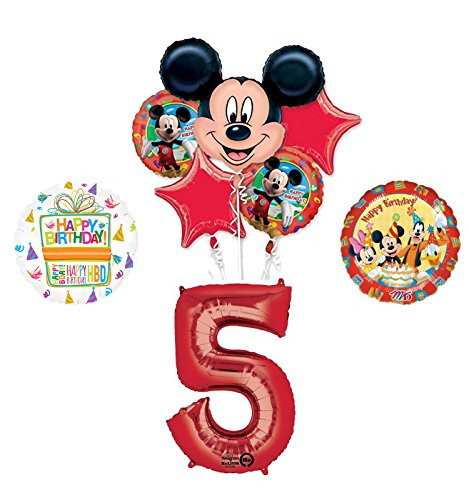 Mayflower Mickey Mouse and Friends 5th Birthday Party Supplies and Balloon Decorations