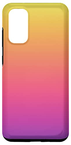 Galaxy S20 Colorful Yellow Orange Pink Purple Color Gradient Design Case