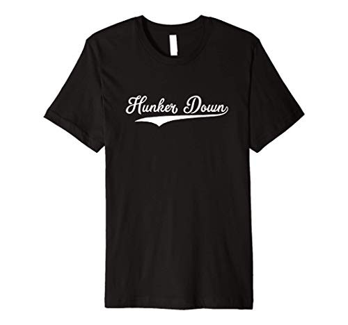 Hunker Down Canadian Urban Stealth Hammock Camping Premium T-Shirt