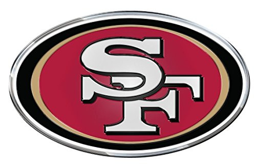San Francisco 49ers Colored Aluminum Car Auto Emblem