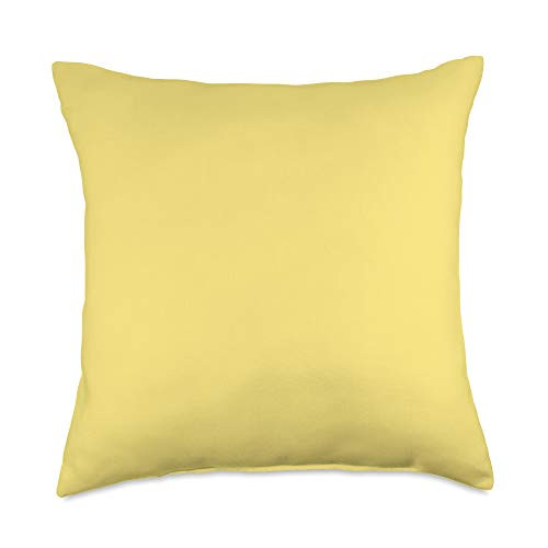 Merchica Beautiful Light Plain Color Solid Yellow Throw Pillow 18x18 Multicolor