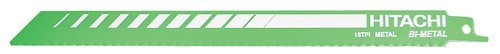 Hitachi 725326 9-Inch, 18 TPI, Bi-Metal, Metal Cutting Reciprocating Saw Blades - 5 Pack