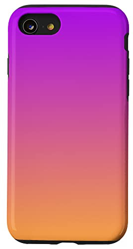 iPhone SE -2020- - 7 - 8 Purple Orange Sunset Ombre Gradient Chic Trendy Colorful Case