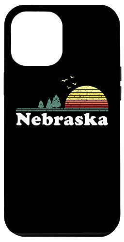 iPhone 12 Pro Max Vintage Nebraska Sunset Woods Outdoors Souvenir Case