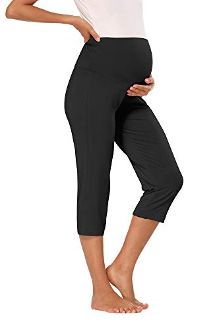 fitglam Women's Maternity Capris Shorts Over The Belly Pregnancy Lounge Yoga Pajamas Cropped Pants fitglam Women's Maternity Capris Shorts Over The Belly Pregnancy Lounge Yoga Pajamas Cropped Pants