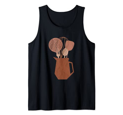 Mid Century Kitchen Tools - Bohemian Culinary Chef Cooking Tank Top