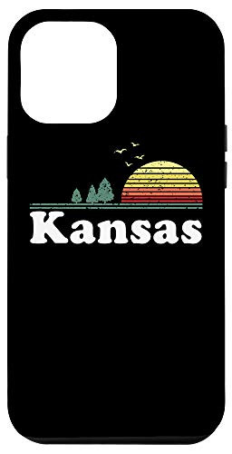 iPhone 12 Pro Max Vintage Kansas Sunset Woods Outdoors Souvenir Case