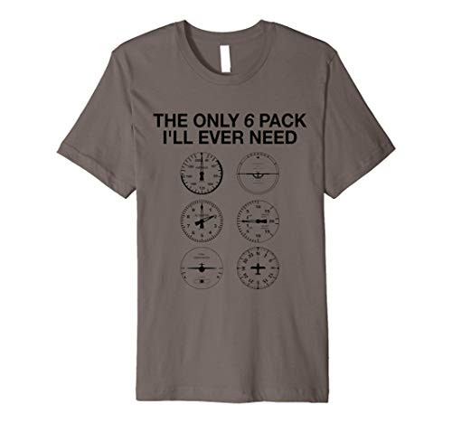 Airplane Instrument Panel Funny Six pack Pilot Premium T-Shirt