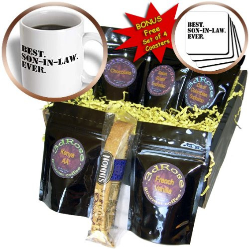 3dRose Best Son Ever-Fun in-Law Family and Relative Coffee Gift Basket Multi