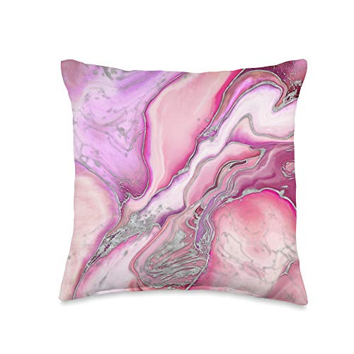 Creativemotions Luxury Abstract Liquid Flowing Paint Art Throw Pillow 16x16 Multicolor