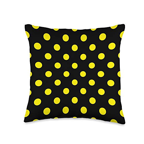 Polka Dot Gift Ideas Polka Dot Black and Yellow Pattern Throw Pillow 16x16 Multicolor Polka Dot Gift Ideas Polka Dot Black and Yellow Pattern Throw Pillow 16x16 Multicolor