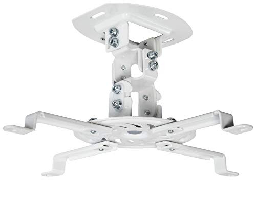 VIVO Universal Adjustable White Ceiling Projector/Projection Mount Extending Arms Mounting Bracket (MOUNT-VP01W) (Renewed)