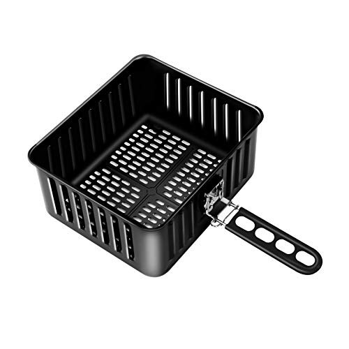 Air Fryer Basket  and  Handle 6QT For PowerXL Gowise USA Air Fryer OvenAir Fryer Replacement Parts and Accessories for Power AirFryer Pro Power AirFryer Oven Deluxe PowerXL Vortex Air Fryer Pro Plus