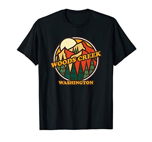 Vintage Woods Creek Washington Mountain Hiking Souvenir T-Shirt