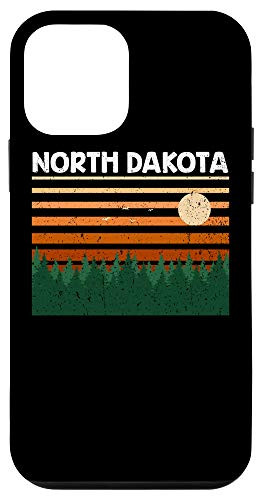 iPhone 12 mini Vintage North Dakota Sunset Woods Outdoors Souvenir Case