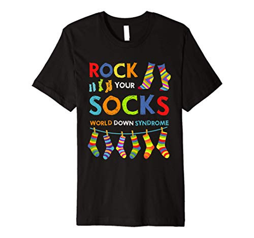 World Down Syndrome Day Rock Your Socks Awareness Premium T-Shirt