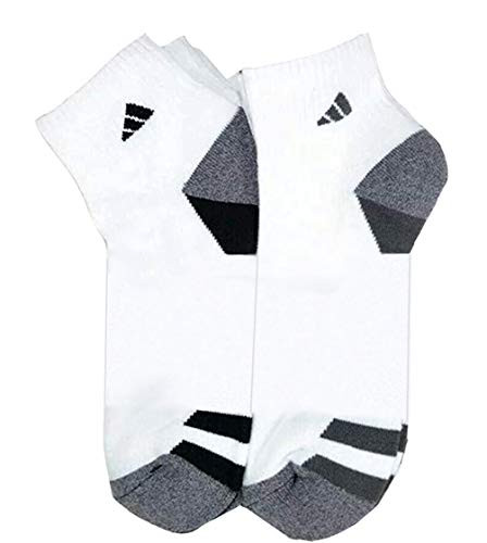 Adidas Men's No Show Socks No Show White 6 Pairs Shoe Size 6-12