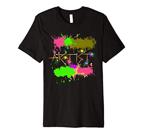 Artist Painters Funny Womens Splatter Paint Graffiti Costume Premium T-Shirt
