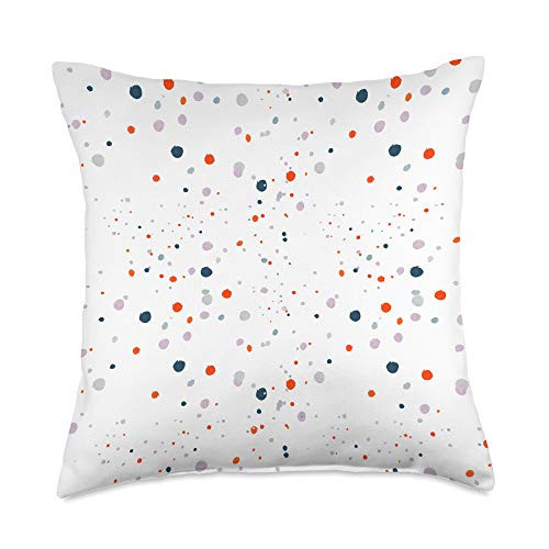 VepaDesigns Art Pillows Abstract Art-Work Colorful Paint-ing Dots Cool Artist Gifts Throw Pillow 18x18 Multicolor