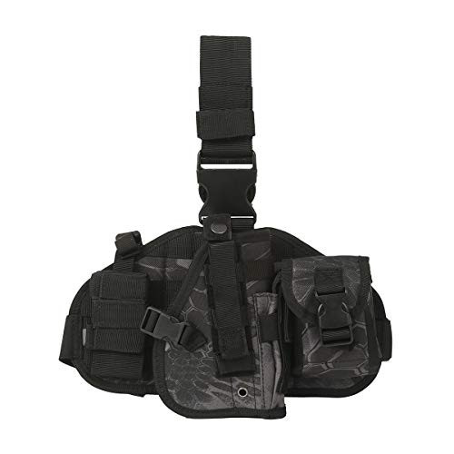 Eshow Gun Holster Drop Leg Holster Tactical Thigh Pistol Gun Holster Leg Harness Right Hand Adjustable