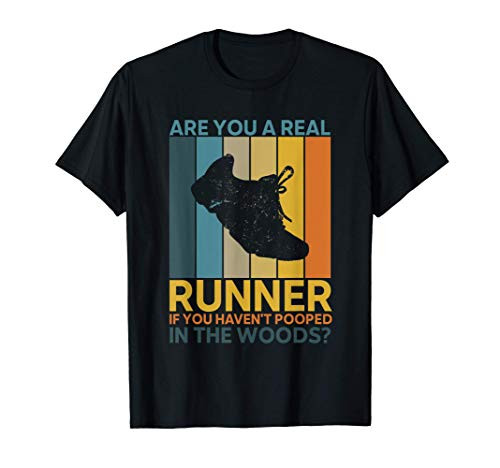 Funny Running Pooped In The Woods Gift For Trail Runners T-Shirt