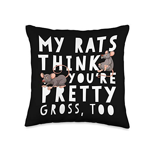 Pet Rat Gift Apparel Pet Rat Pretty Gross Funny Mouse Owner Gift Throw Pillow 16x16 Multicolor Pet Rat Gift Apparel Pet Rat Pretty Gross Funny Mouse Owner Gift Throw Pillow 16x16 Multicolor
