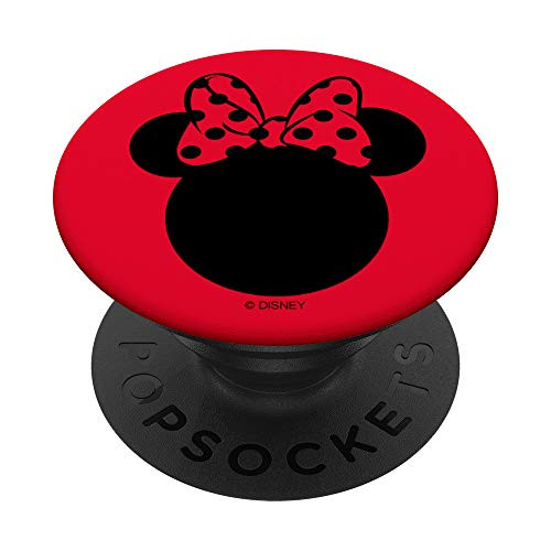 Disney Minnie Silhouette Polka Dots Bow PopSockets PopGrip- Swappable Grip for Phones  and  Tablets