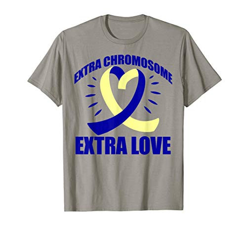 EXTRA CHROMOSOME EXTRA LOVE Down Syndrome Ribbon Meme Walk T-Shirt