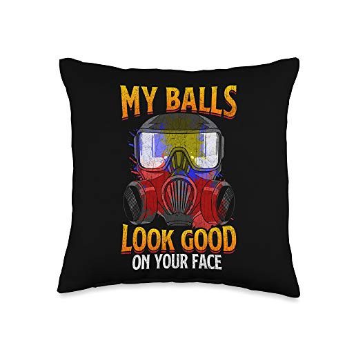 Paintball Christmas Gift For Girlfriend Throw Pillow 16x16 Multicolor