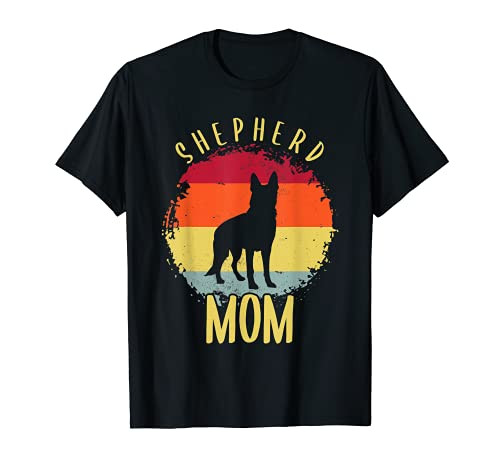 Retro German Shepherd Mom Dog Mother Pet Lover Shepard Women T-Shirt