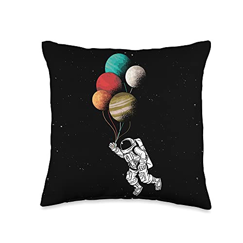 Astronomy Science Astronaut Space Travel Gift Space Travel Astronomy Planets Balloons Galaxy Astronaut Throw Pillow 16x16 Multicolor