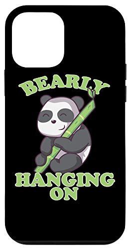 iPhone 12 mini Goth Kawaii Panda with Bamboo Barely Hanging On Bear Pun Case