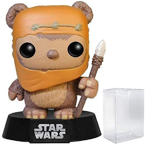 Funko Pop! Star Wars: Ewok Wicket Vinyl Bobble-Head Figure (Bundled with Pop Box Protector Case)
