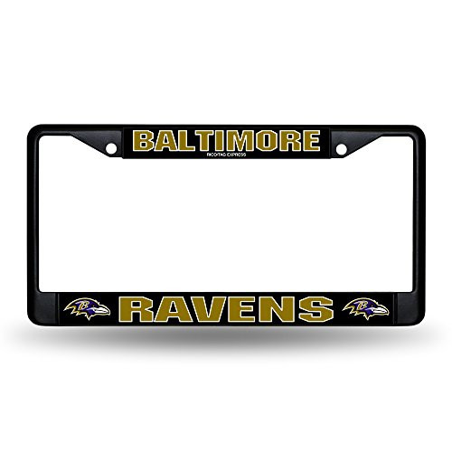 Rico Industries Baltimore Ravens NFL Black License Plate Frame Rico Industries Baltimore Ravens NFL Black License Plate Frame