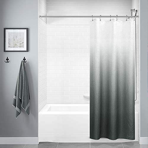 Textured Fabric Bath Shower Curtain Polyester Ombre Shower Curtains for Bathroom Waterproof Shower Curtain Liner with 6 HooksMachine Washable ?36 x 70 inchGrey? Textured Fabric Bath Shower Curtain Polyester Ombre Shower Curtains for Bathroom Waterproof Shower Curtain Liner with 6 HooksMachine Washable ?36 x 70 inchGrey?
