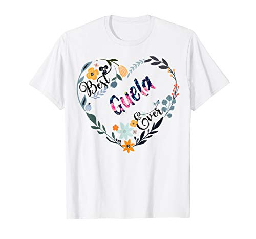 Best Guela Ever Flower Blessed Grandma Mother's Day Gift T-Shirt