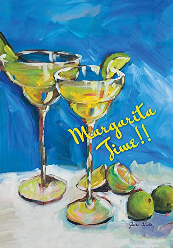 Toland Home Garden Margarita Time 28 x 40 Inch Decorative Colorful Lime Happy Hour Cocktail Party House Flag