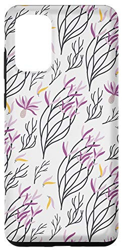 Galaxy S20 plus Case - purple and orange flowers nature pattern phone Case