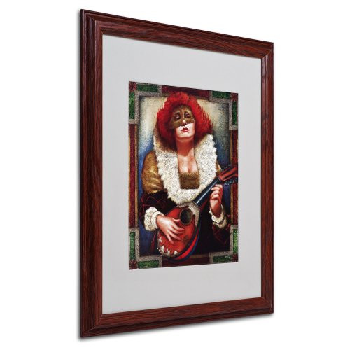 Lady of Laudes Artwork by Edgar Barrios, Wood Frame, 16 by 20-Inch