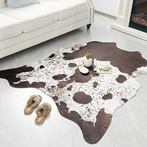 Rostyle Faux Cowhide Rug Cute Cow Hide Rug for Living Room Bedroom Western Home Decor Faux Fur Cow Print Rugs White and Brown 2.3 x 3.6 Feet Rostyle Faux Cowhide Rug Cute Cow Hide Rug for Living Room Bedroom Western Home Decor Faux Fur Cow Print Rugs White and Brown 2.3 x 3.6 Feet