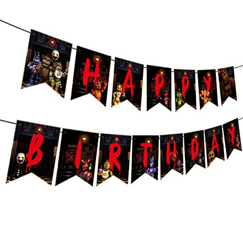 Five Nights at Freddy birthday banner Five Nights at Freddy theme party supplies